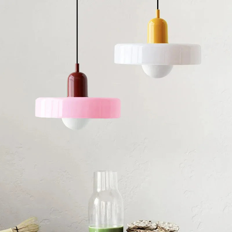 Retro Glass Pendant Light E27 Socket for Home Decor