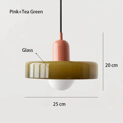 Brown2 Body Color Retro Glass Pendant Light E27 Socket for Home Decor