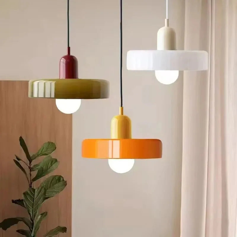 Retro Glass Pendant Light E27 Socket for Home Decor