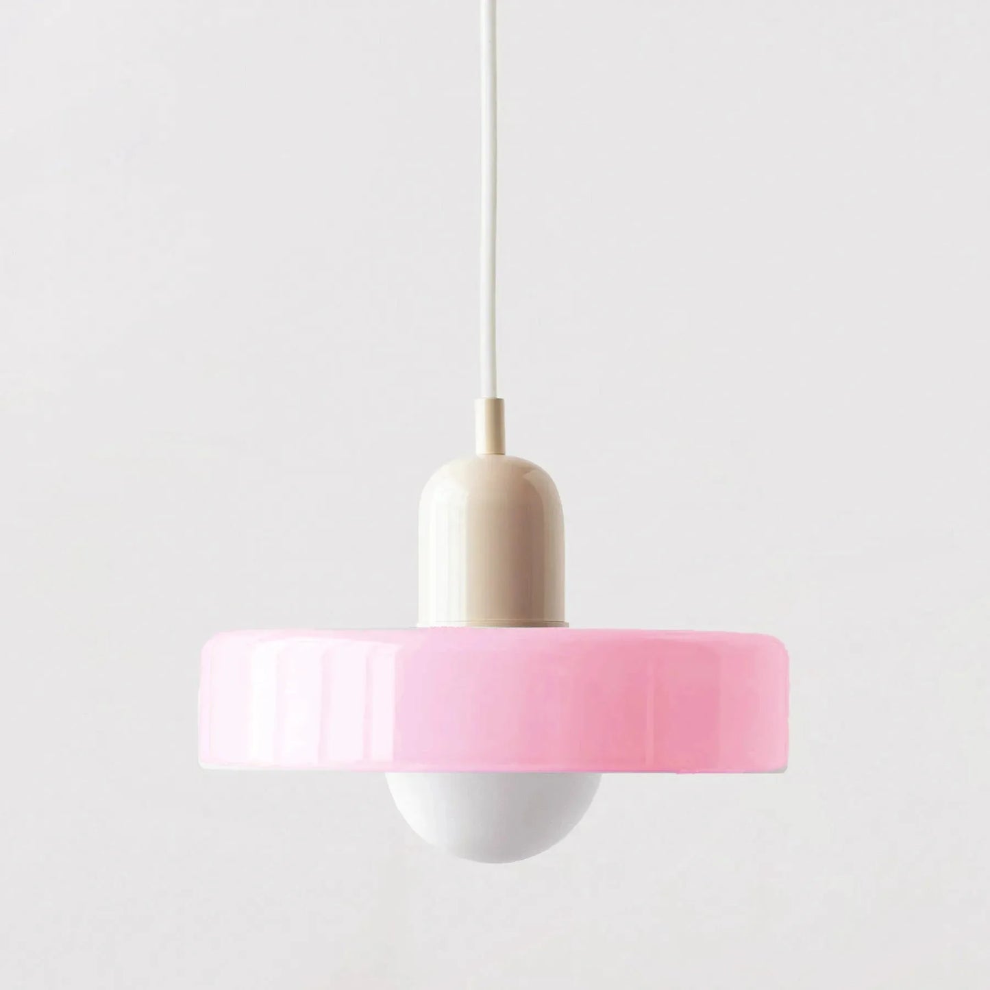 Pink4 Body Color Retro Glass Pendant Light E27 Socket for Home Decor