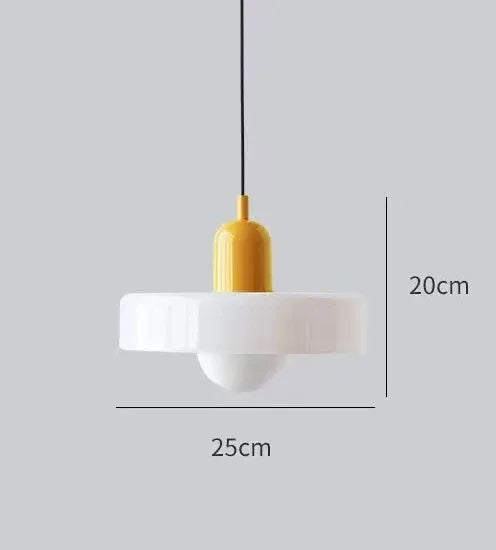 White5 Body Color Retro Glass Pendant Light E27 Socket for Home Decor