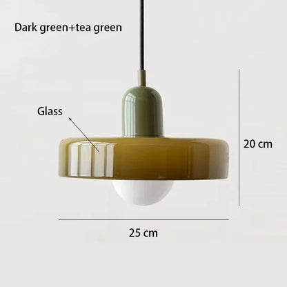 Brown3 Body Color Retro Glass Pendant Light E27 Socket for Home Decor