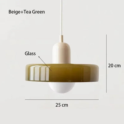 Brown4 Body Color Retro Glass Pendant Light E27 Socket for Home Decor