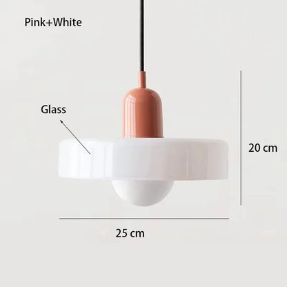 White2 Body Color Retro Glass Pendant Light E27 Socket for Home Decor